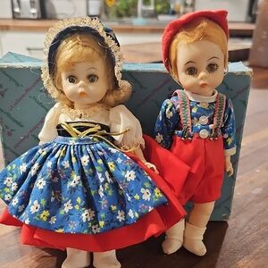 VINTAGE Madame Alexander Dolls  Hansel #453 Gretel #454 1980s Collectible